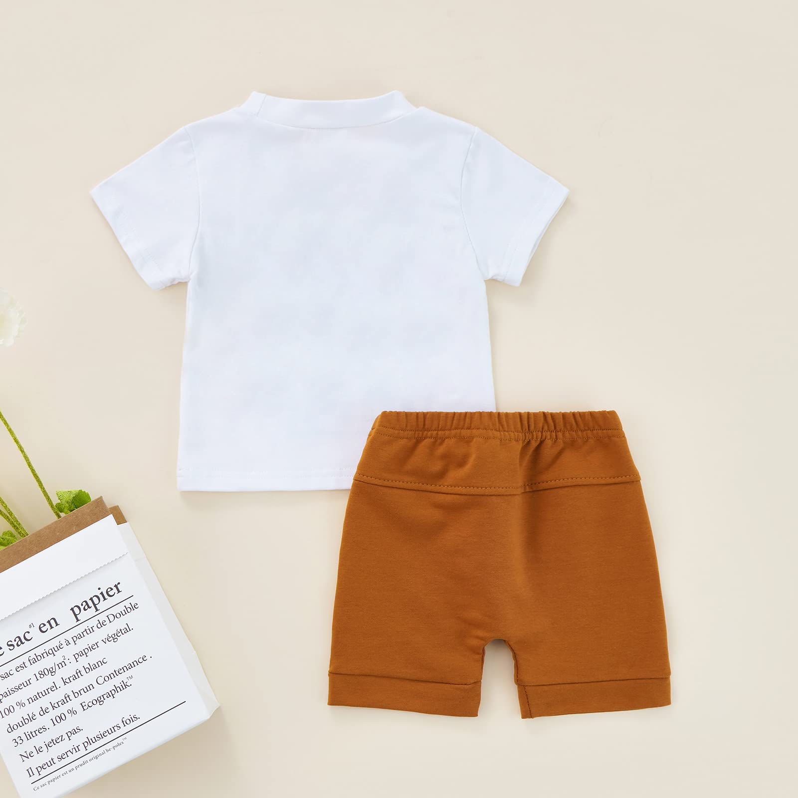 Baby Boys Summer Clothes Set - 100% Cotton Short Sleeve Tees & Shorts Outfits for Toddlers | Playtime, Beach, Park & Outdoor Activities