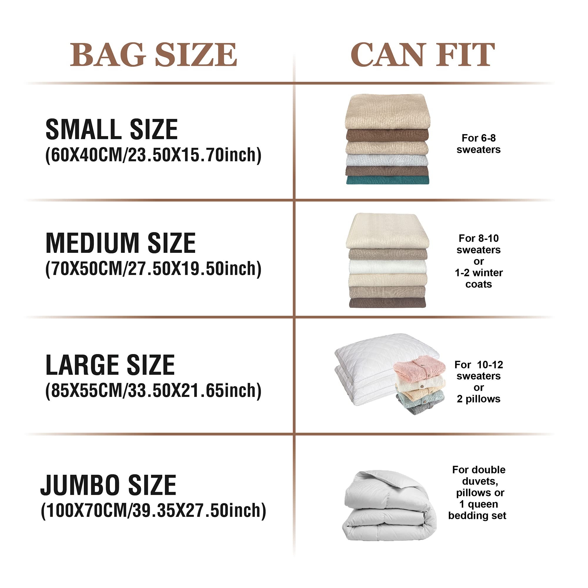 10 Pack Vacuum Storage Bags with Hand Pump - Space Saving Compression Bags for Clothes, Comforters, Blankets & Bedding | Perfect for Travel, Seasonal Storage & Small Space Organization