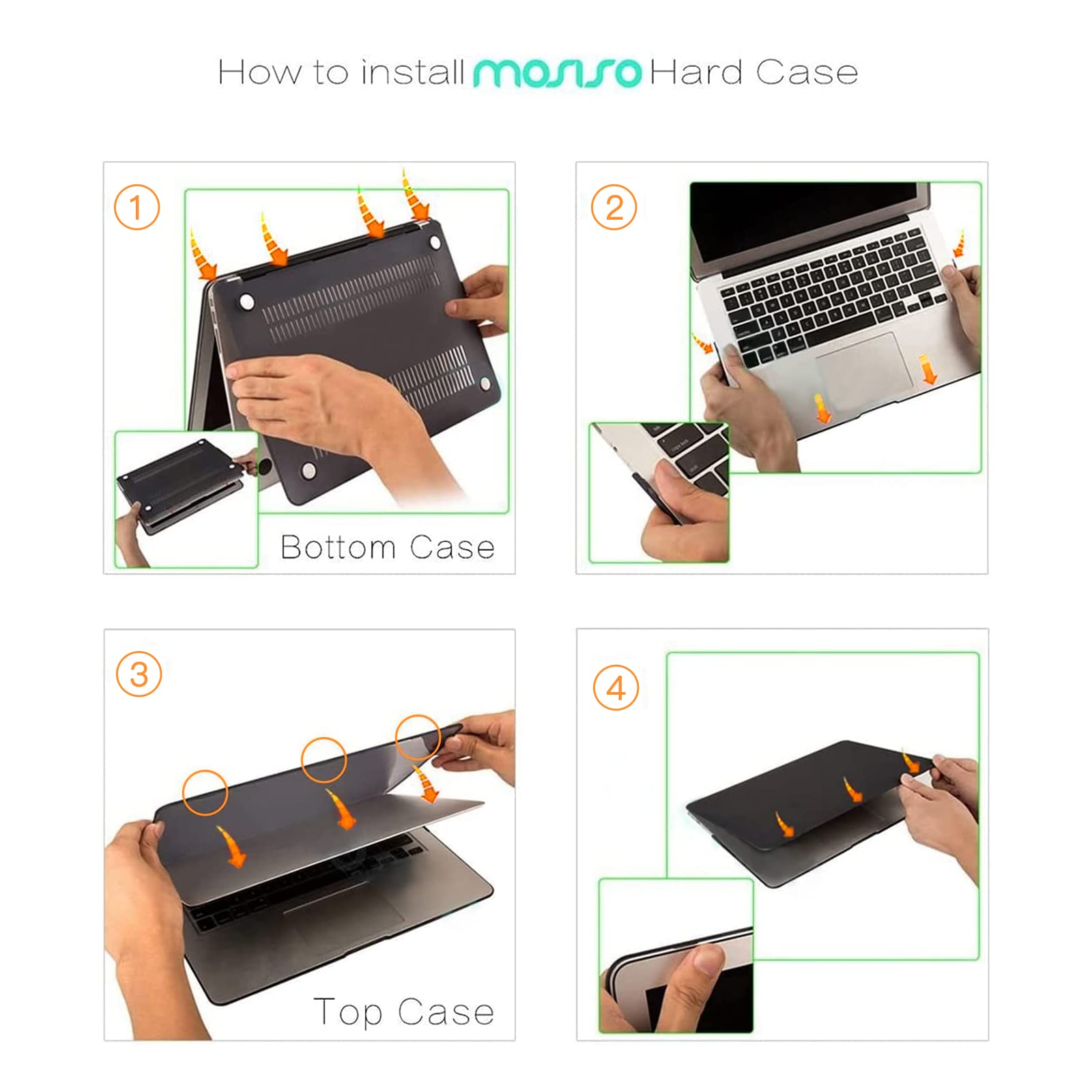MOSISO Hard Shell Case for MacBook Air 11 inch (A1370 & A1465) with Keyboard Cover & Screen Protector - Midnight Green | Lightweight Protection for Work, School & Travel