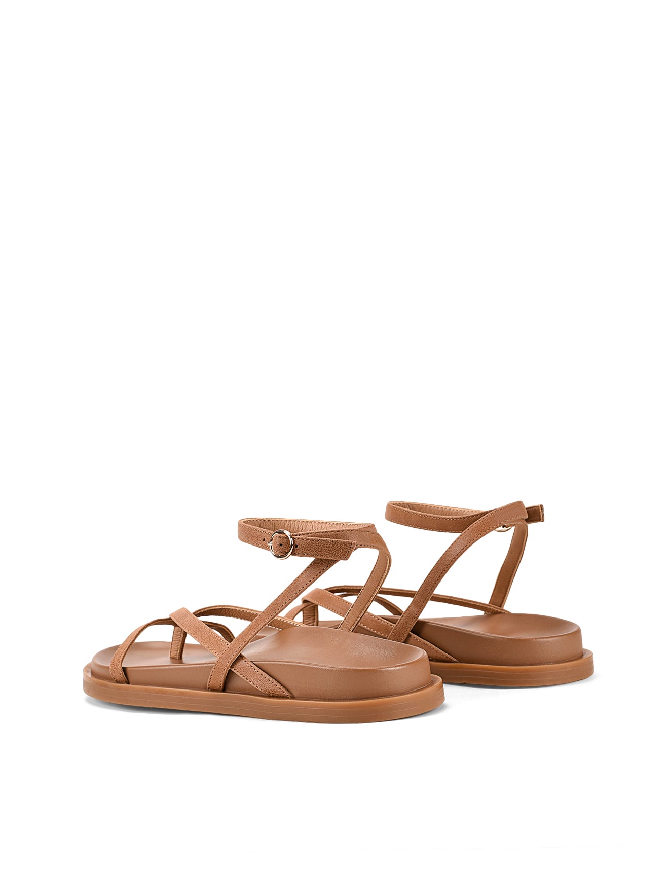Lawrence Women's Comfortable Tan Leather Footbed Sandals - Perfect for Beach, Vacation & Summer Outfits