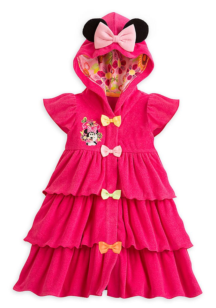 Disney Minnie Mouse Girls' Swim Cover-Up Dress - Size 4 Pink Cotton Beachwear for Pool, Vacation & Summer Outfits