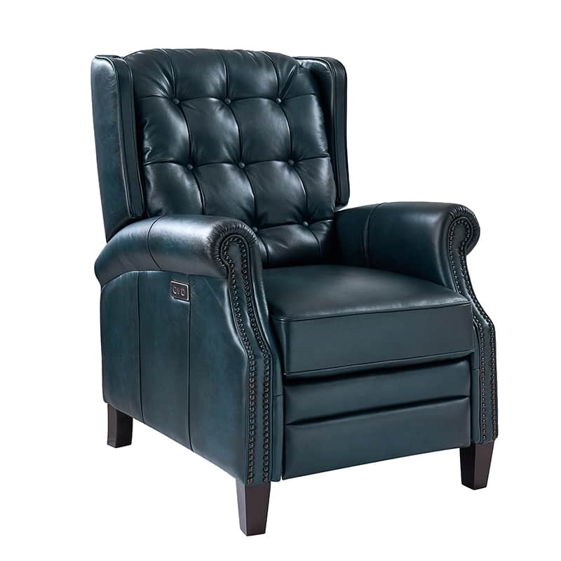 Premium Ruben Buttery Soft Leather Power Recliner Chair - Ergonomic Living Room Furniture for Relaxing, Watching TV & Napping