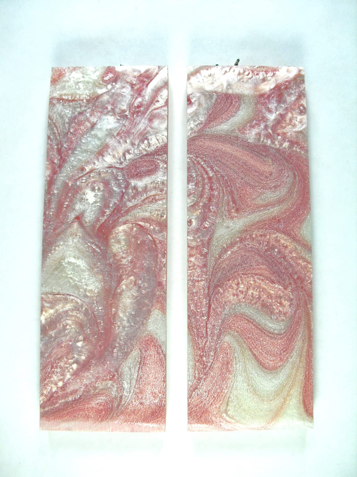 Pink & White Pearl Knife Handle Scales - Premium G10 Material for EDC, Kitchen & Outdoor Knives - Perfect for DIY Customization & Gift Giving
