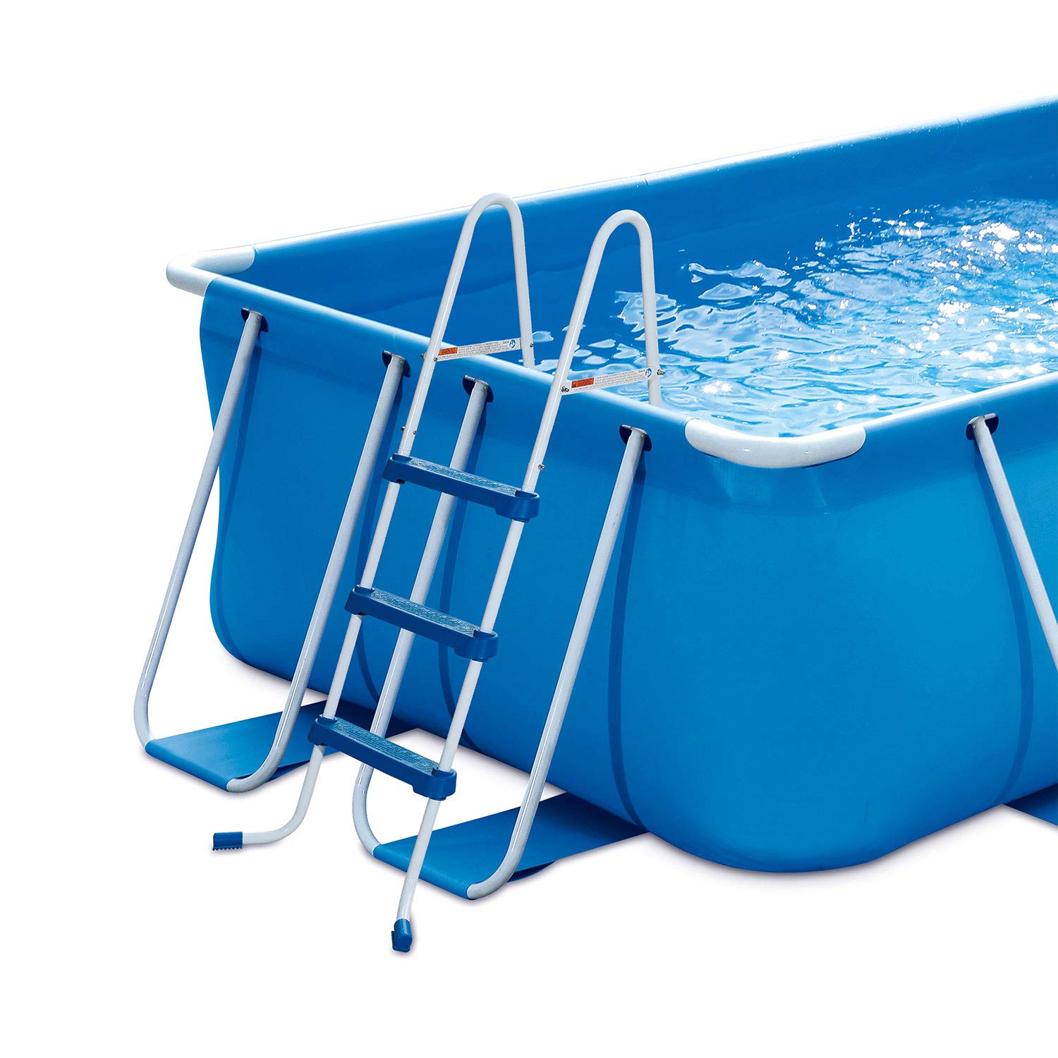 Summer Waves 42 Inch SureStep 3-Step Heavy Duty Steel Pool Ladder for Above Ground Swimming Pools | Safe & Sturdy Outdoor Pool Access | Perfect for Backyard, Inground, and Family Swimming Activities