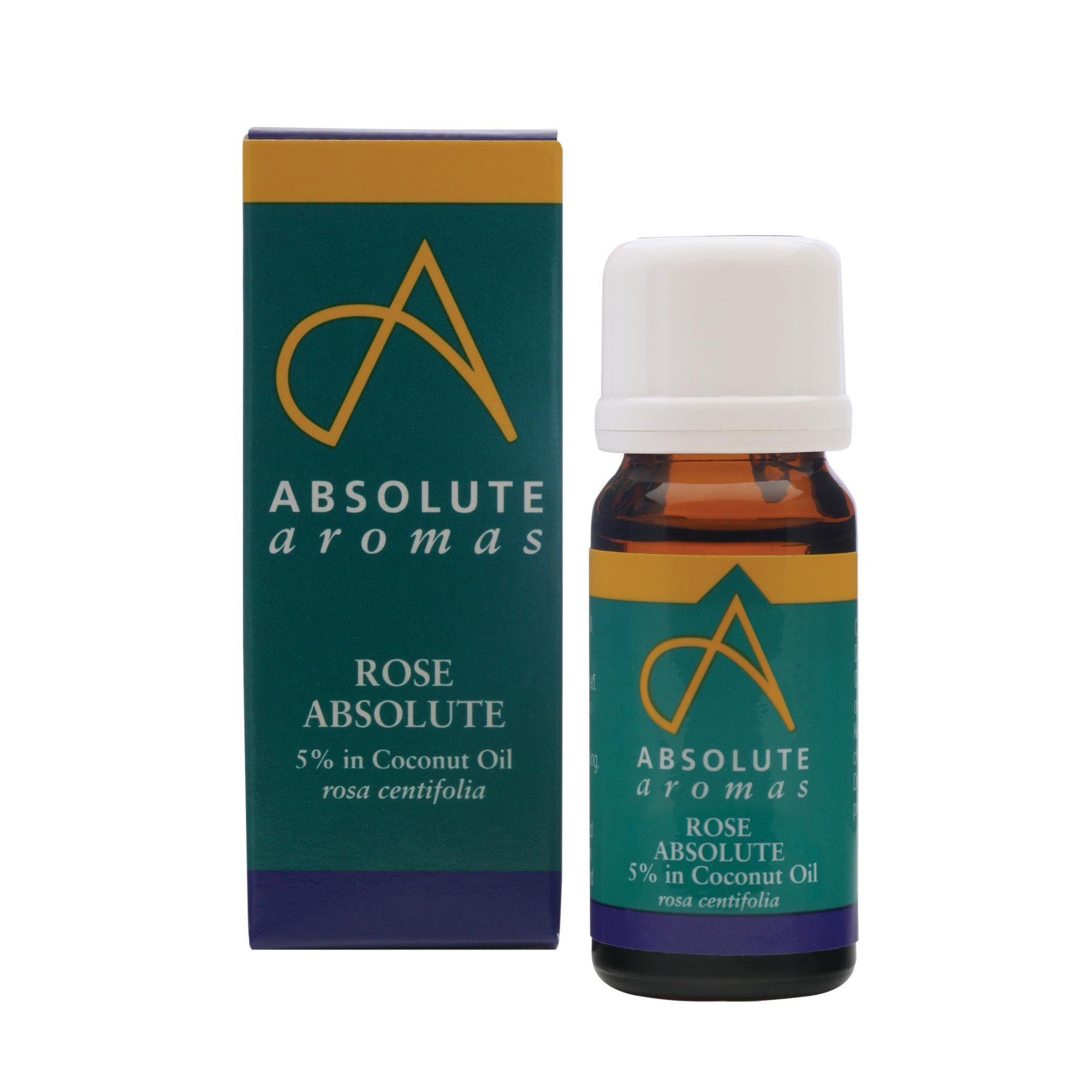 Absolute Aromas Rose Absolute 5% Dilution Essential Oil - 10mL Pure Natural Aromatherapy Oil for Relaxation, Skincare & Diffuser Use