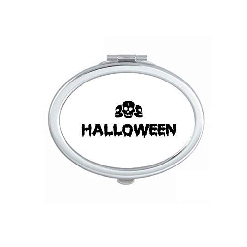 DIYthinker Happy Ghost Fear Halloween Mirror - Portable Foldable Double-Sided Makeup Mirror for Halloween Costumes & Party Makeup | Perfect for Cosplay, Home Decor, and Travel