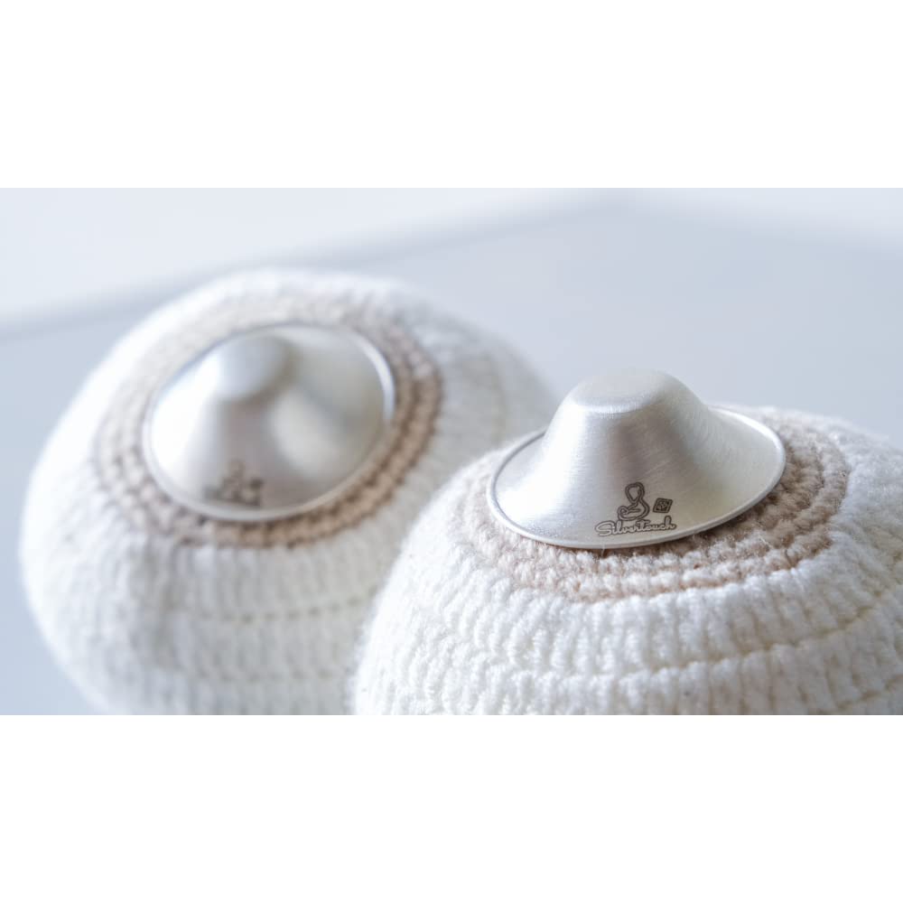 Premium 925 Silver Nursing Cups - Soft & Safe Nipple Shields for Breastfeeding Newborns | Comfortable Nipple Covers for Pain Relief | Essential Baby Registry Must-Haves (XL Size) - Perfect for New Moms & Breastfeeding Support