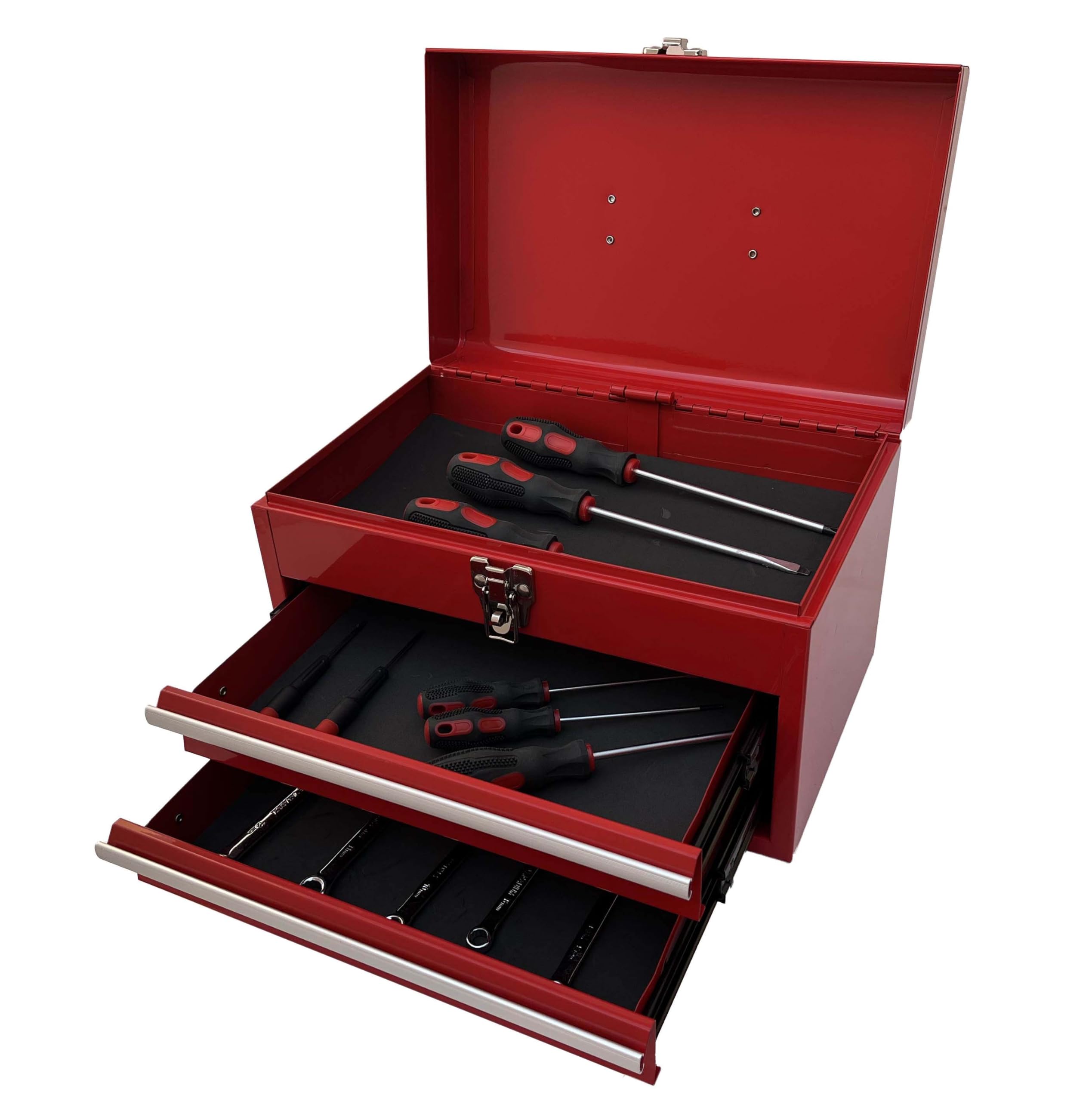 Portable Metal Tool Chest with 2 Drawers - 14