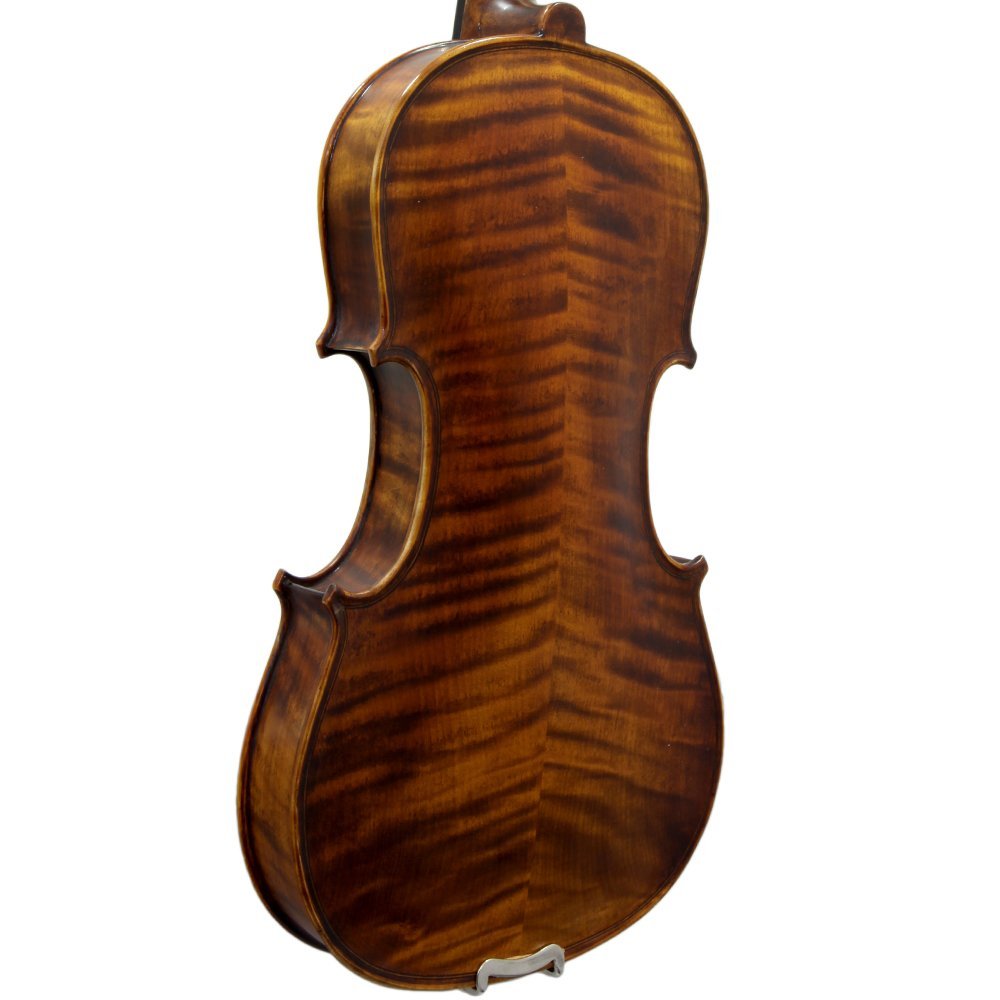 Premium 1/2 Size Hand Carved Ebony Violin Outfit - PTVNSH100 with Case, Bow, Strings, Tuner, Mute & Rosin - Perfect for Students, Beginners & Professional Practice at Home or School