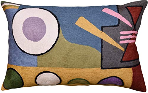 Rust Composition Lumbar Pillow Cover