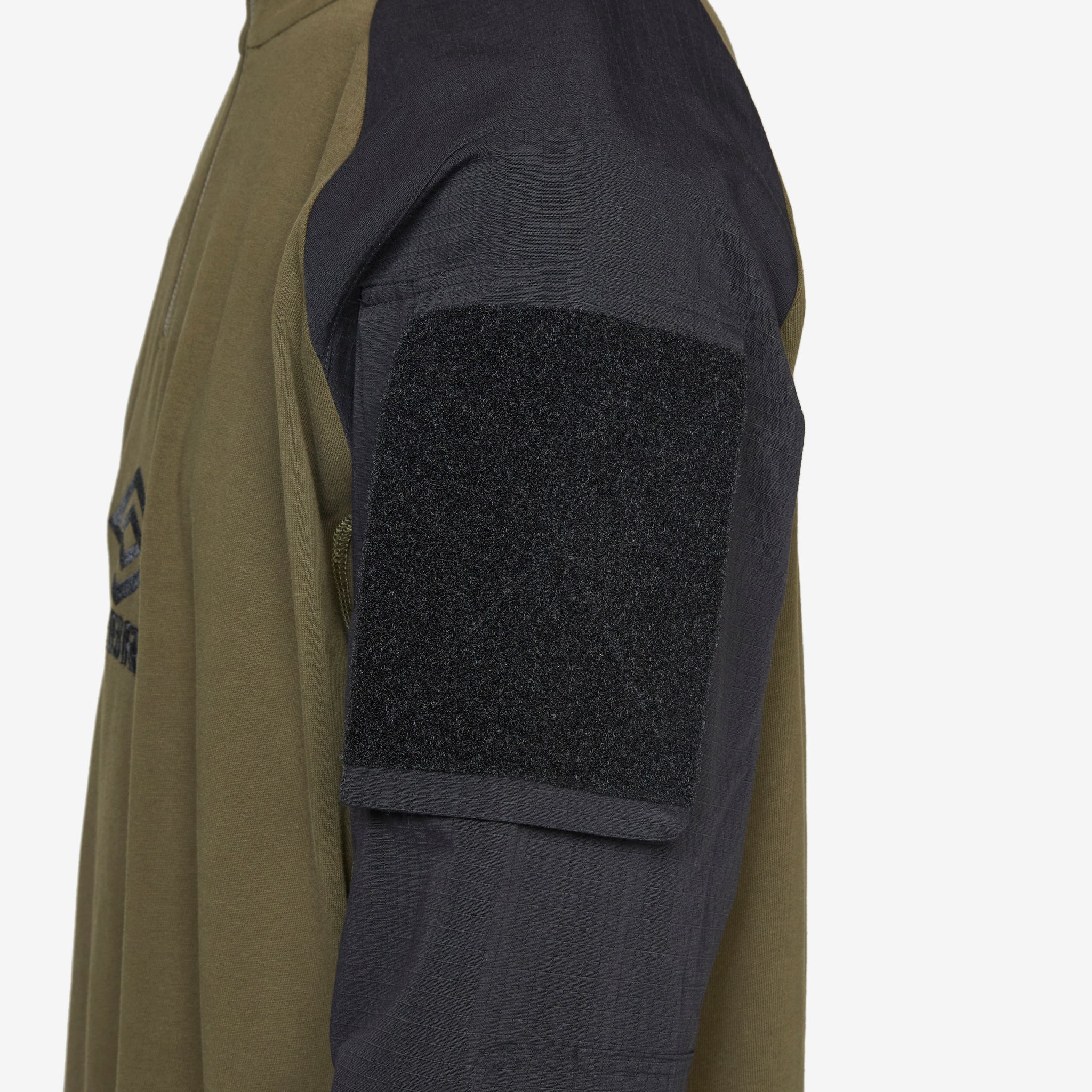 Tactical Half Zip Sweatshirt - Black & Army Green | Military Style Pullover for Outdoor, Hiking & Casual Wear