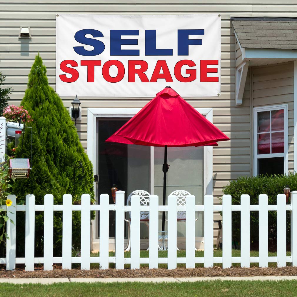 Vinyl Banner - 60x144 Inches - Weatherproof Outdoor Business Sign with 10 Grommets (Multiple Sizes Available) - Ideal for Self Storage, Industrial Yards & Commercial Advertising