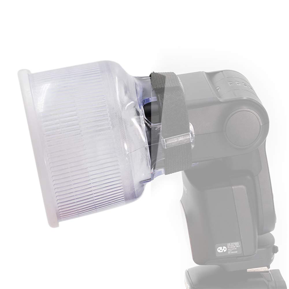 Professional Clear Flash Diffuser for Canon 550EX 580EX 580EX II - Soften Harsh Light for Portrait & Event Photography (Clear 4) - Perfect for Wedding, Studio & Outdoor Shooting