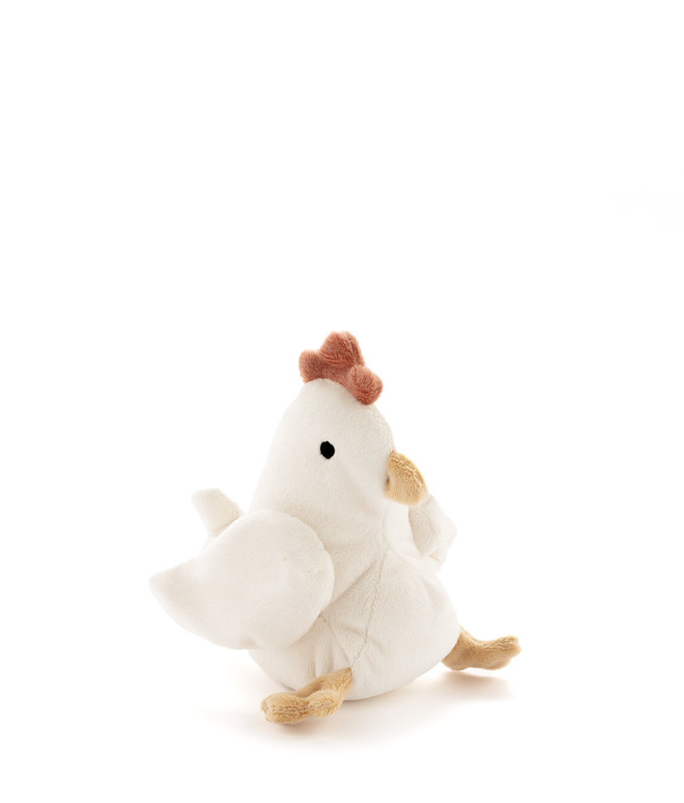 Henrietta the Hen Baby Rattle Toy - Soft Cream Color for Newborns & Infants - Perfect for Sensory Play, Teething, and Early Learning Development