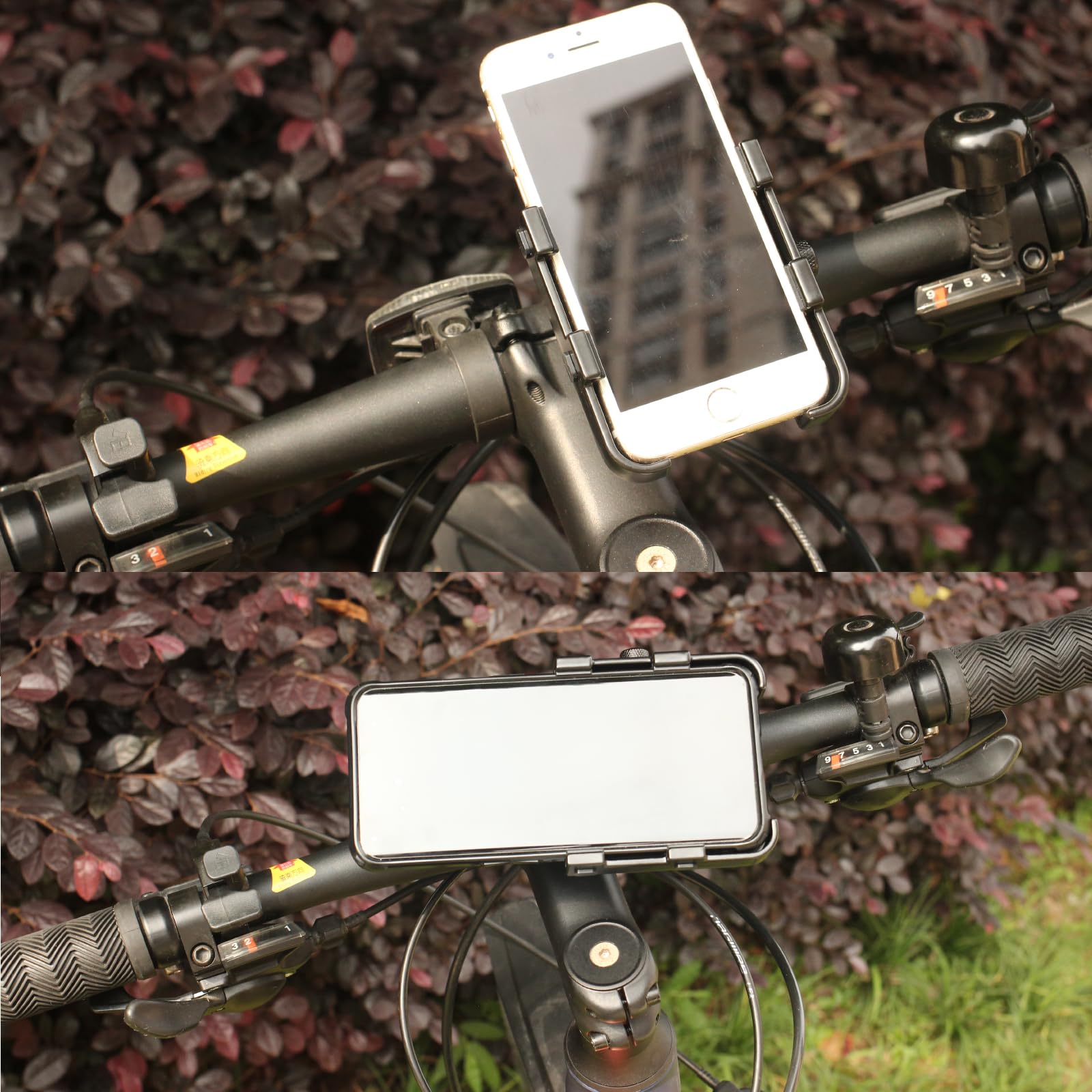 360° Rotating Heavy Duty Aluminum Bike Phone Mount - Universal Motorcycle Handlebar Phone Holder for 4.5-7 Inch Smartphones - Perfect for Cycling, Commuting & Outdoor Adventures