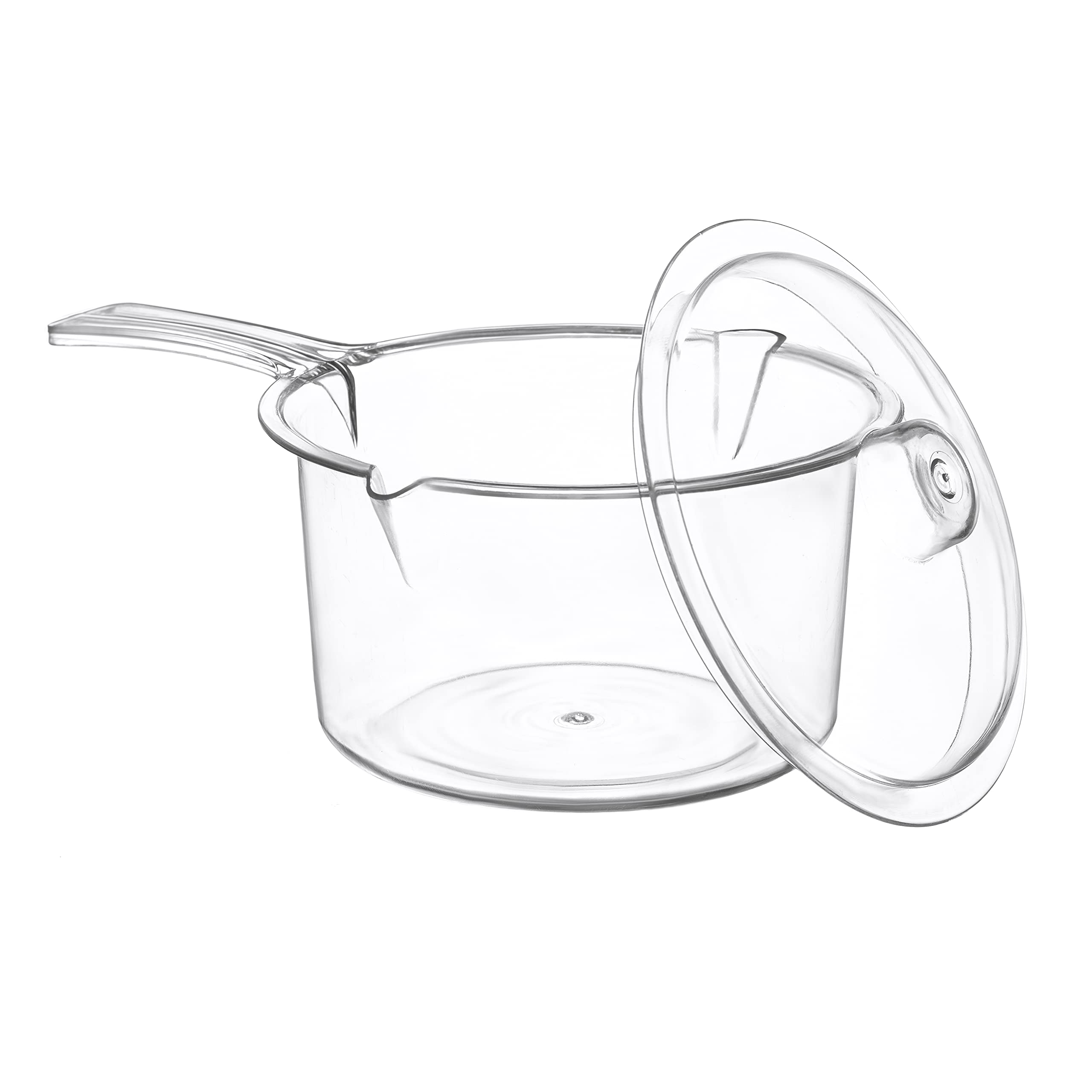 Easycook Microwave Sauce Pan - Clear Polycarbonate 500ml & 600ml Options - Microwave Safe & Durable Cooking Pot with Lid - Perfect for Heating Sauces, Soups, and Leftovers in the Microwave