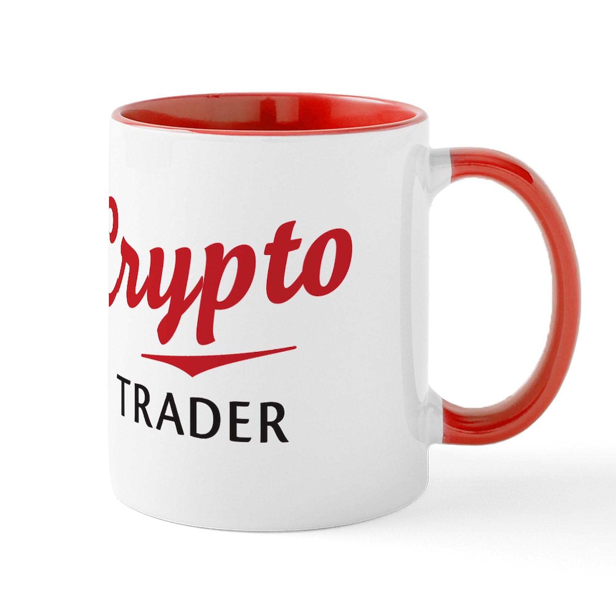 Crypto Trader Ceramic Coffee Mug 11 oz (325 ml) - Perfect for Bitcoin & Crypto Enthusiasts - Ideal for Office, Home & Gifts
