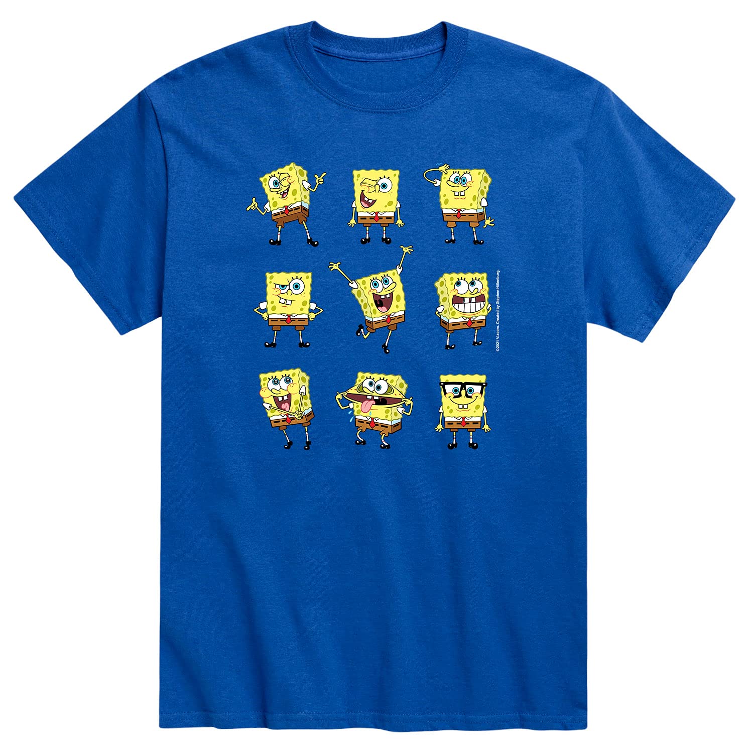 Spongebob Squarepants Men's Graphic T-Shirt | Short Sleeve Cotton Tee | Cartoon Character Apparel | Casual Wear for Fans & Collectors | Perfect for Cosplay, Gifts & Everyday Outfits