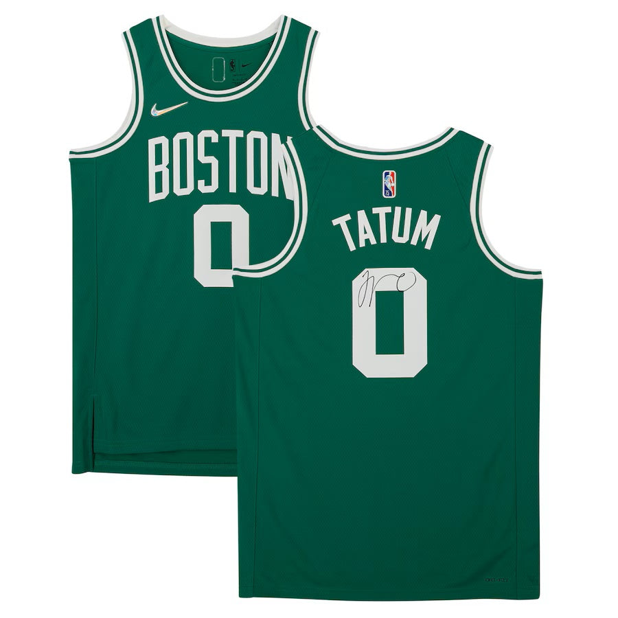 Authentic Jayson Tatum Signed Boston Celtics 2021-22 Green Nike Diamond Swingman Jersey - Perfect for NBA Collectors & Celtics Fans