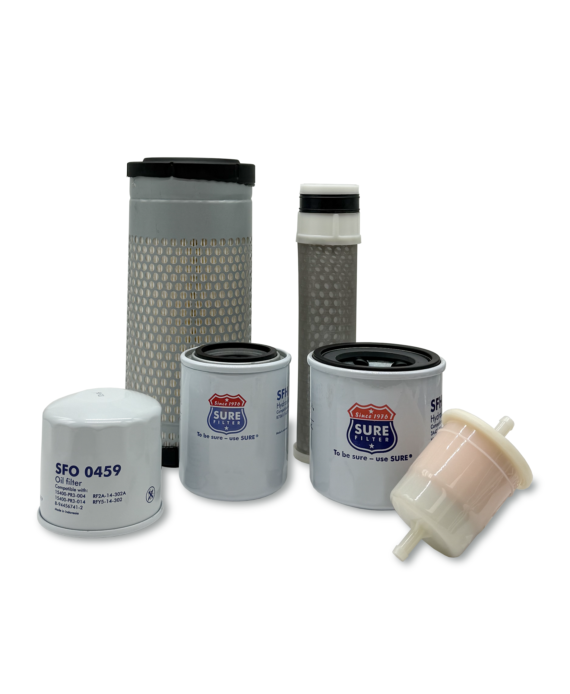 HERO® Maintenance Filter Kit For Kubota ZG327RPA 3 Zero Turn Mower - Air Oil Fuel Filters Replacement Set - Perfect for Lawn Care & Landscaping Maintenance