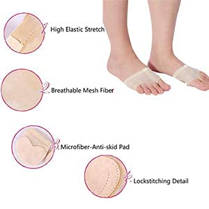 Dance Foot Thongs & Lyrical Ballet Shoes - Thong Toe Paws, Belly Dance Paw Pad Half Sole (M) for Ballet, Contemporary, and Lyrical Performances