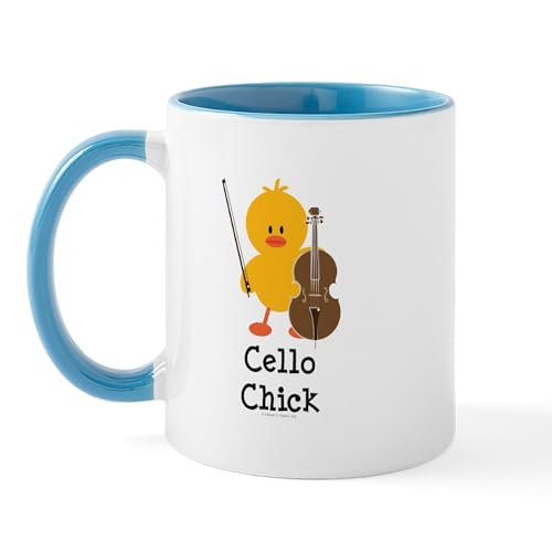 White/Blue Inside - Cello Chick Mug