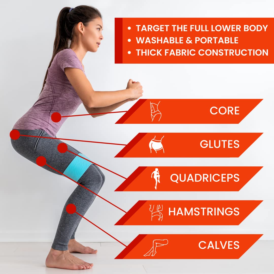 Premium Glute Resistance Bands for Men & Women - Non-Slip Booty Bands for Home Workouts, Squats & Full Body Training - Wide Durable Elastic Bands for Legs, Hips & Butt Lifting (3-Pack) - Perfect for Gym, Yoga, Pilates & Travel Fitness