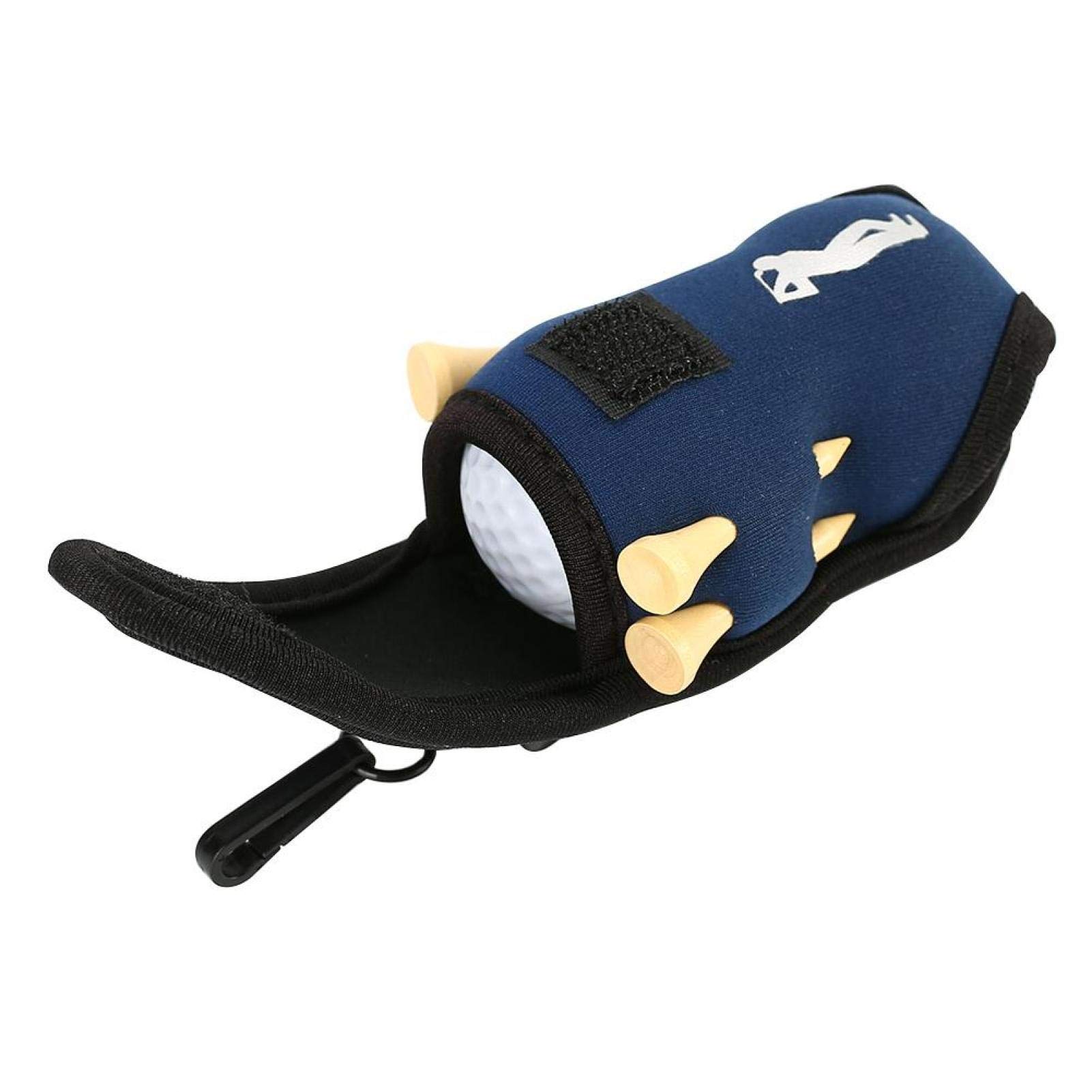 Yosoo Golf Ball Holder & Tee Pouch - Portable Golf Accessory Set with 2 Golf Balls & 4 Tees - Perfect for Golf Enthusiasts & On-Course Convenience