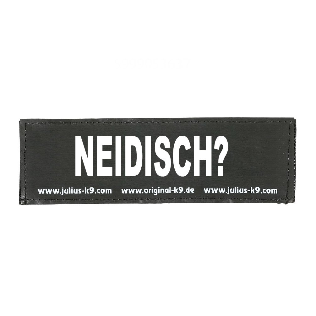 Julius-K9 Interchangeable Dog Collar Patches - 1 Pair, Small Size, Black - Perfect for Pet Training & Identification | NEIDISCH? Brand