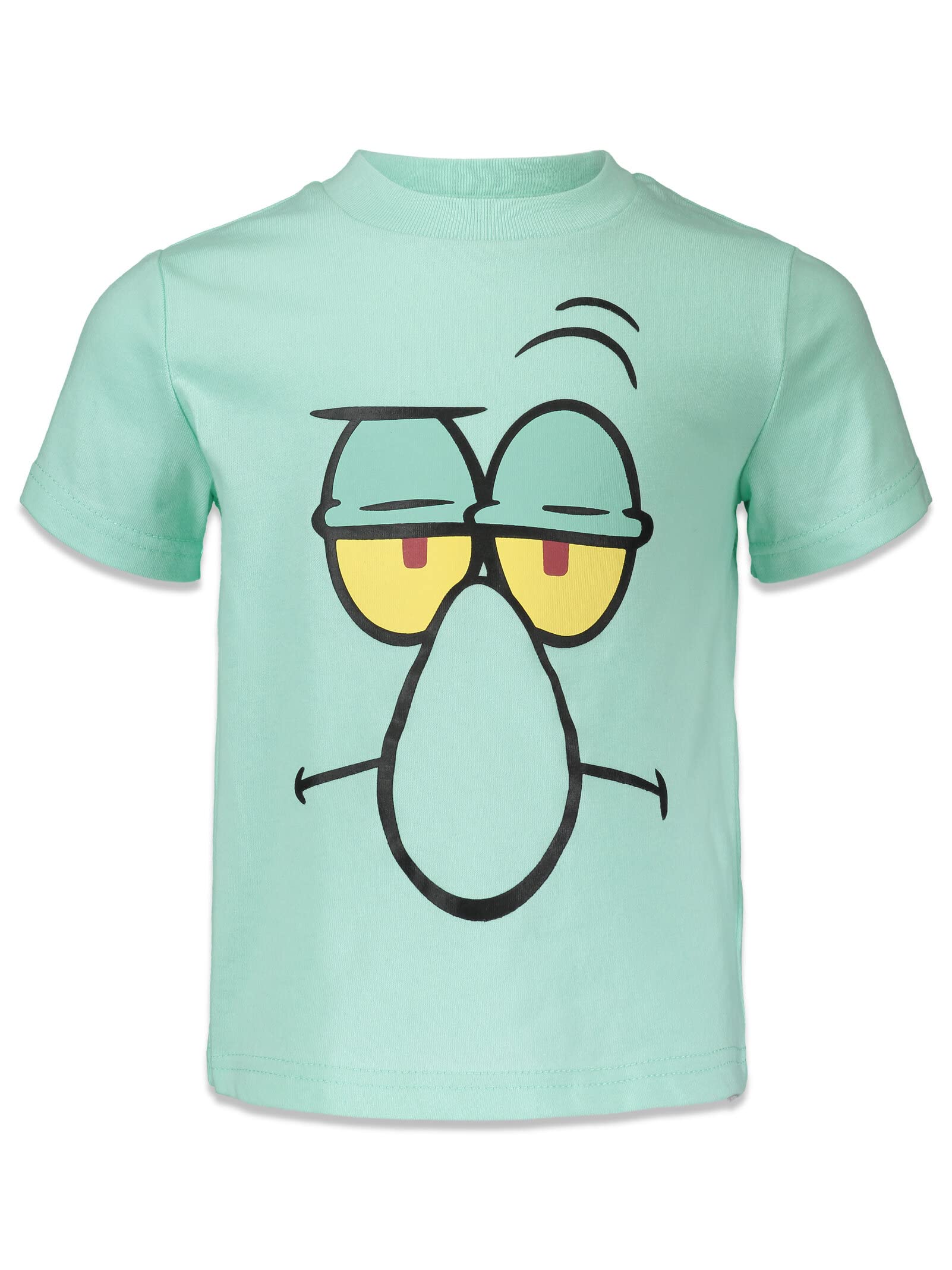 Spongebob Squarepants Squidward 3 Pack Graphic T-Shirts for Toddler to Big Kid (2T-12) - Cartoon Character Tees for Boys & Girls, School, Playdates & Birthday Parties