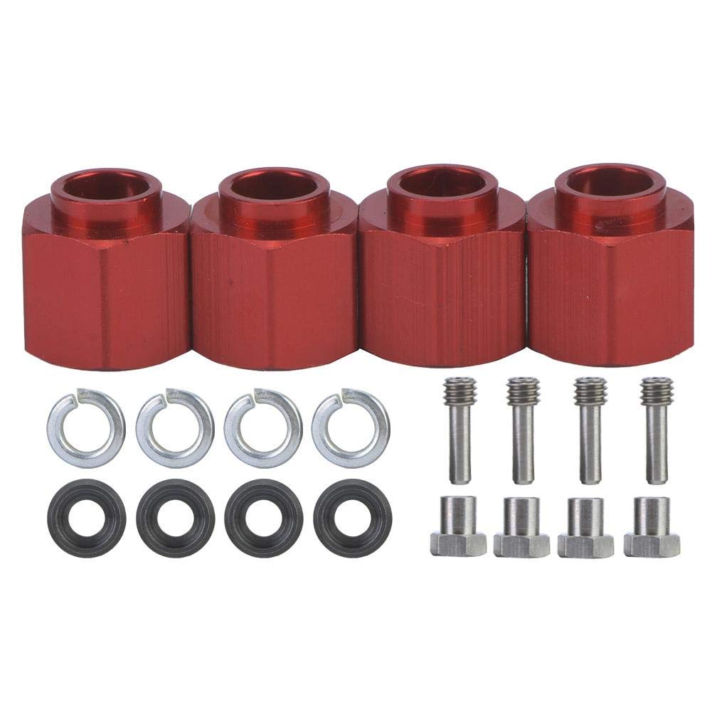 Dilwe RC Car Wheel Hub Adapters - 4pcs Metal Widened 9mm Hubs for 1/10 Scale RC Model Cars | Perfect for Off-Road Racing & Drifting Upgrades