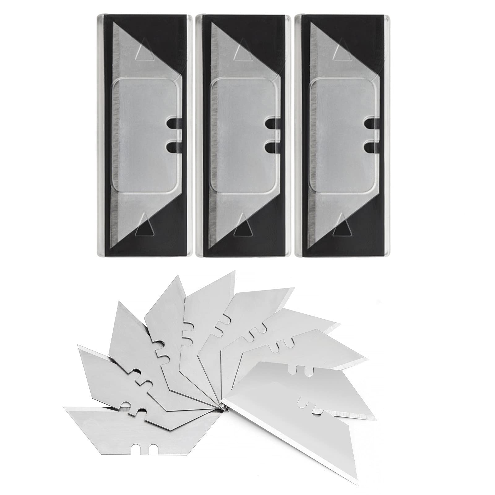 30-Pack SK5 High Carbon Steel Utility Knife Replacement Blades - 5X Longer Lasting Standard Size Blades - Perfect for DIY, Crafting, Packaging & Home Improvement Projects