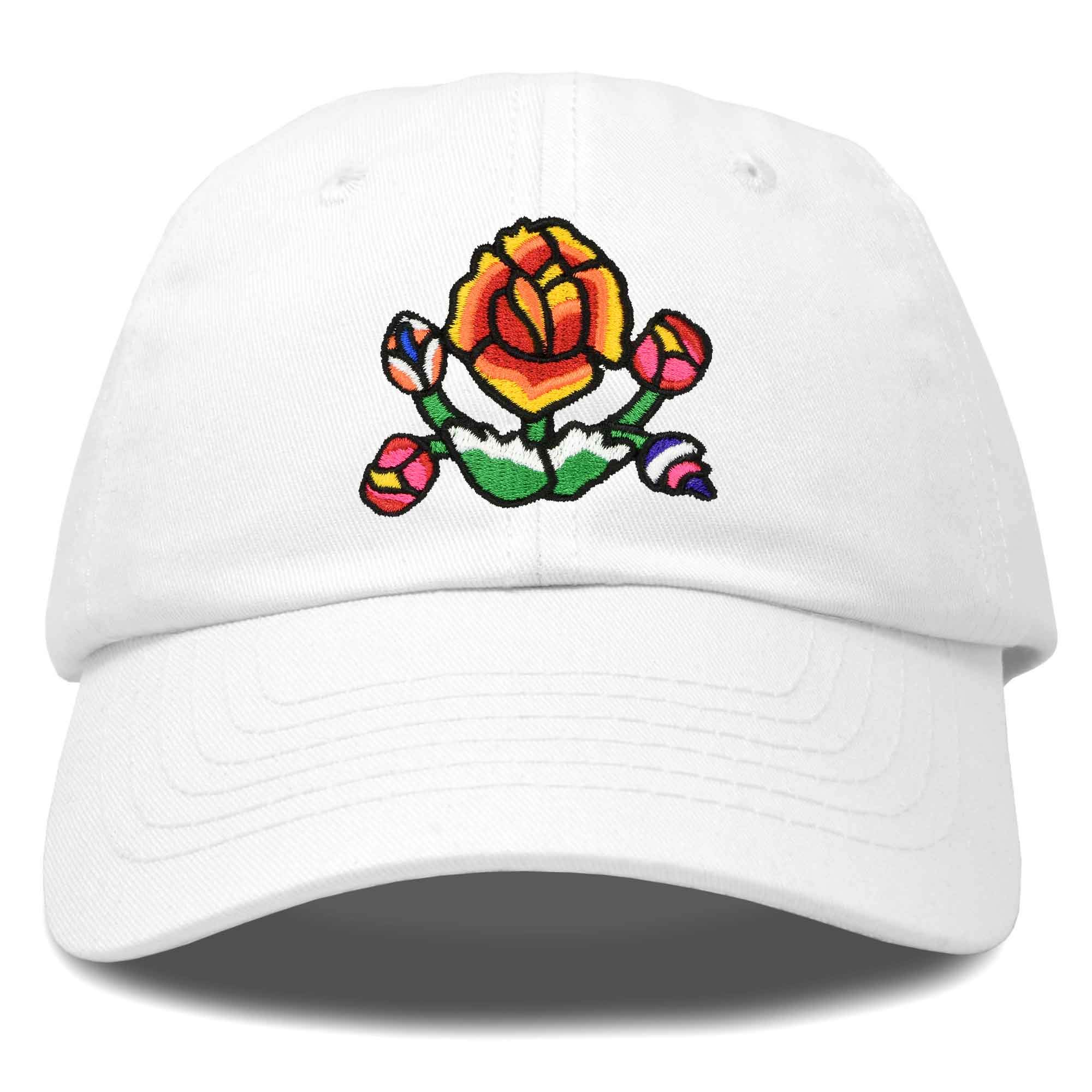 Latin Floral Lily Embroidered Baseball Cap for Women - Stylish Summer Sun Hat for Outdoor Activities, Beach, and Casual Wear