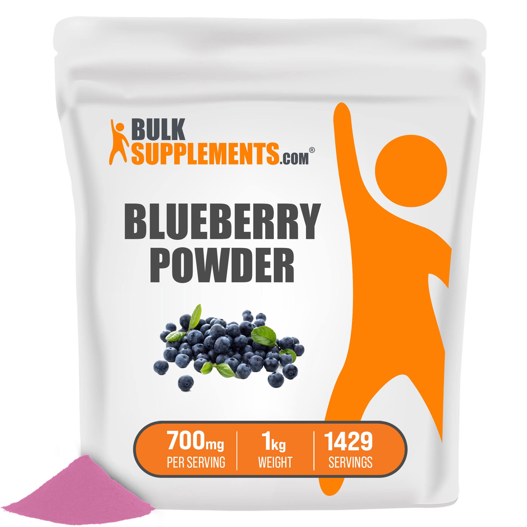 BulkSupplements.com Wild Blueberry Powder - 100% Pure Blueberry Fruit Powder for Baking, Smoothies & Antioxidant Supplement - Rich in Anthocyanins (1kg / 2.2lb) - Perfect for Healthy Recipes, Detox Drinks & Natural Food Coloring
