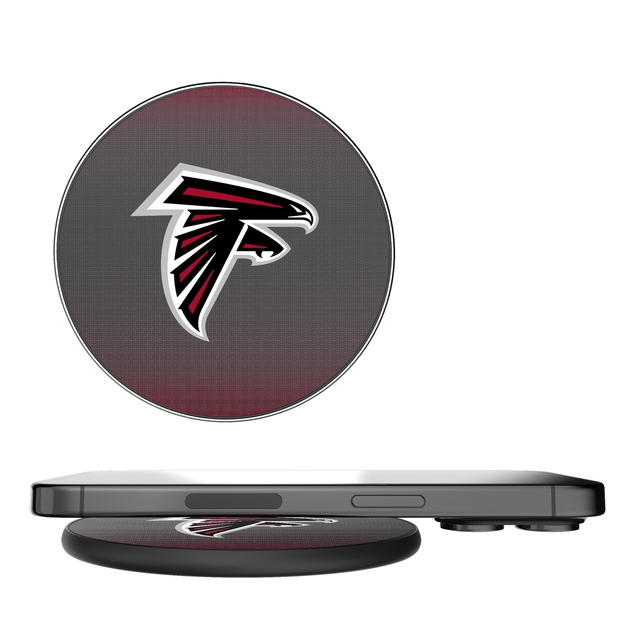 Atlanta Falcons NFL Team Logo 15W Fast Wireless Charger Pad - Qi-Certified for iPhone, Samsung, AirPods - Perfect for Home, Office & Car Use