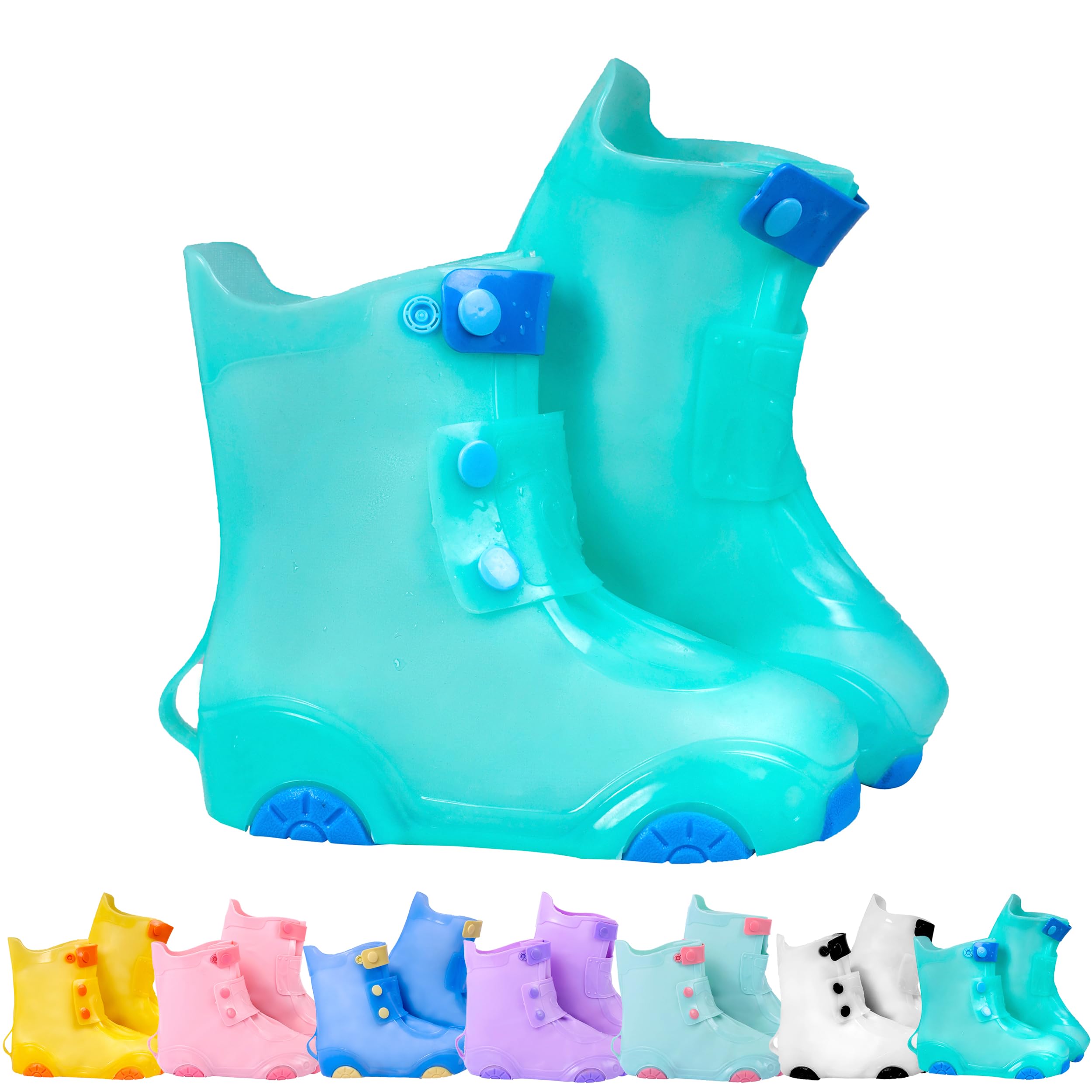 Waterproof Rain Shoe Covers for Kids - Reusable Galoshes & Overshoes for Boys and Girls - Perfect for School, Outdoor Play & Rainy Day Adventures