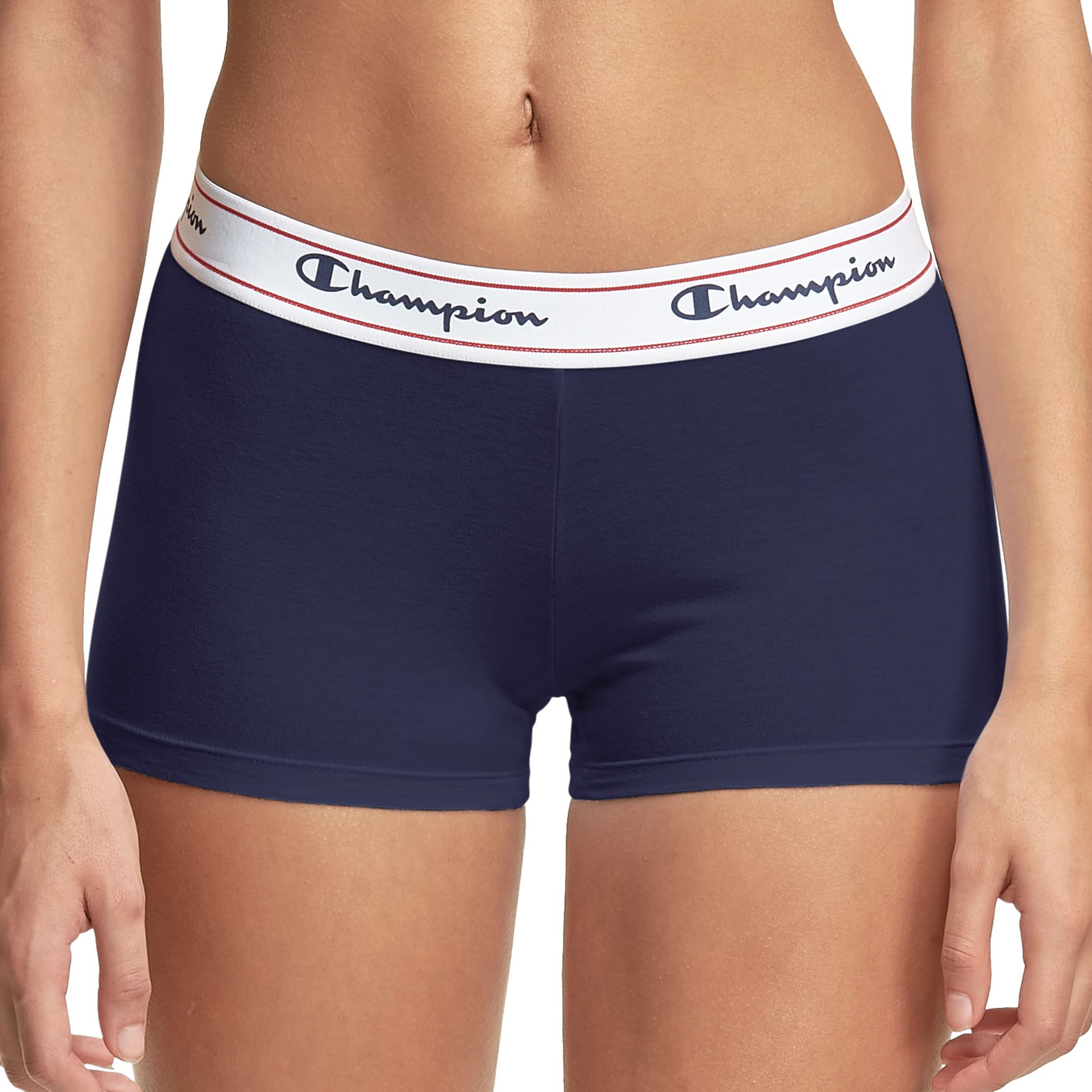 Champion Women's Heritage Boyshort Underwear - Soft Cotton Comfort Underwear for Women, Workout & Lounge Wear