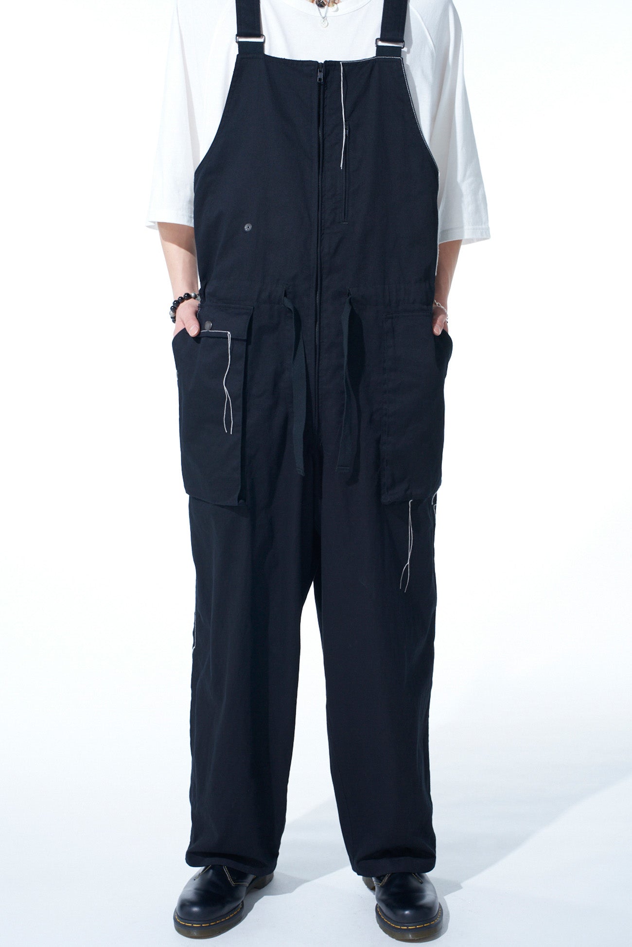 Stylish Cotton Twill Overalls with Color Stitching - Perfect for Casual Wear, Work & Outdoor Activities