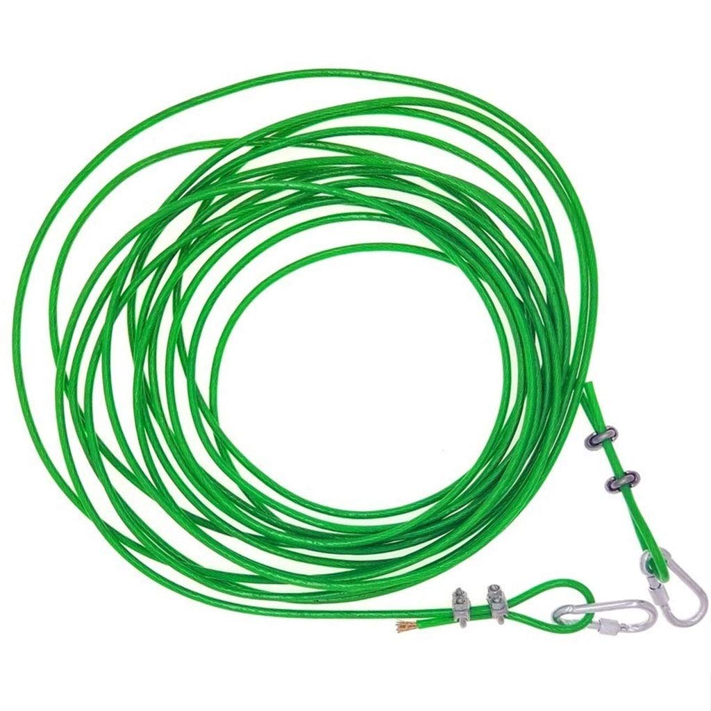 JTB Travel Clothesline - Stainless Steel Rope with Vinyl Coating, String Light Suspension Kit, Turnbuckle & Hooks for Indoor & Outdoor Use (30m) - Perfect for Camping, Travel, Backpacking & Home Laundry Drying
