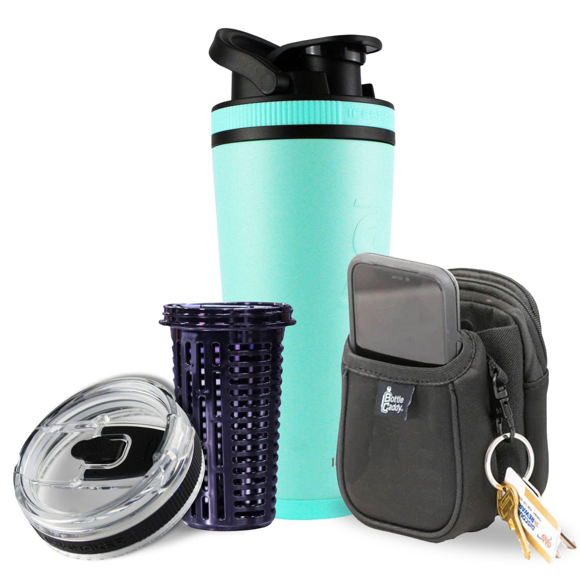 26oz Mint Green Protein Shaker Bottle with Ice Guard - Perfect for Gym, Workouts & Post-Training Recovery