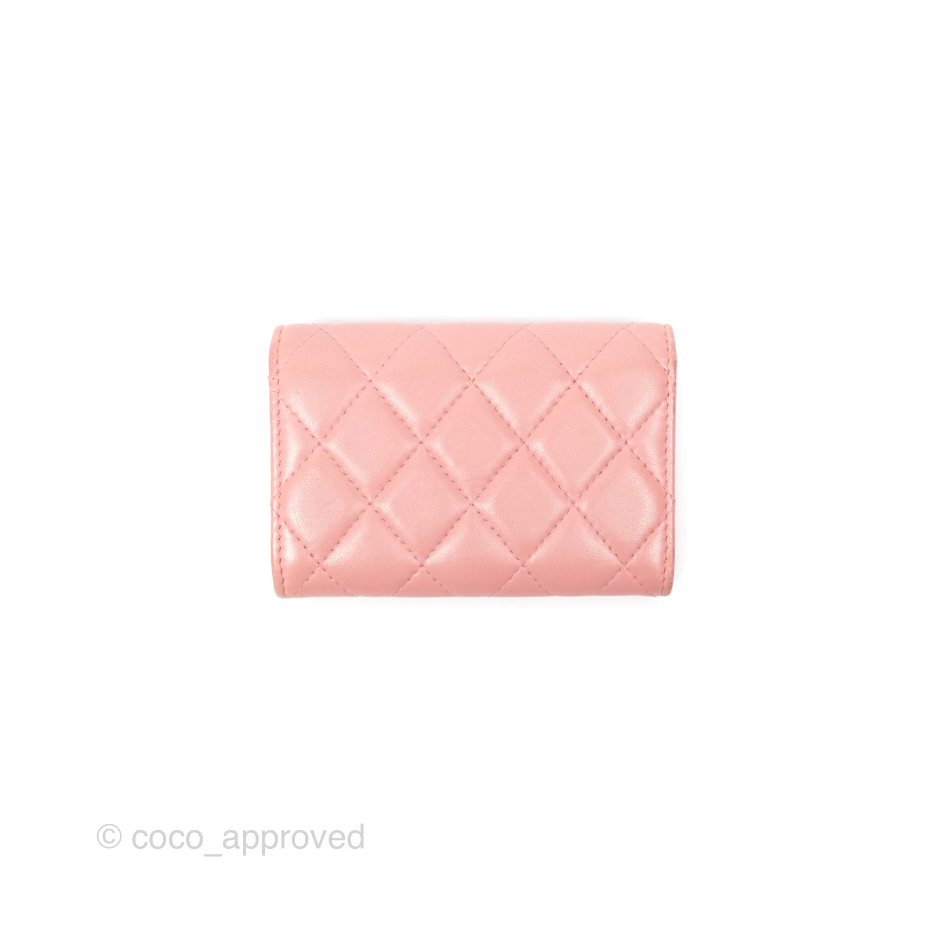 Chanel Classic Flap Card Holder in Pink Quilted Lambskin with Gold Hardware - Luxury Wallet for Women, Perfect for Everyday Use & Special Occasions
