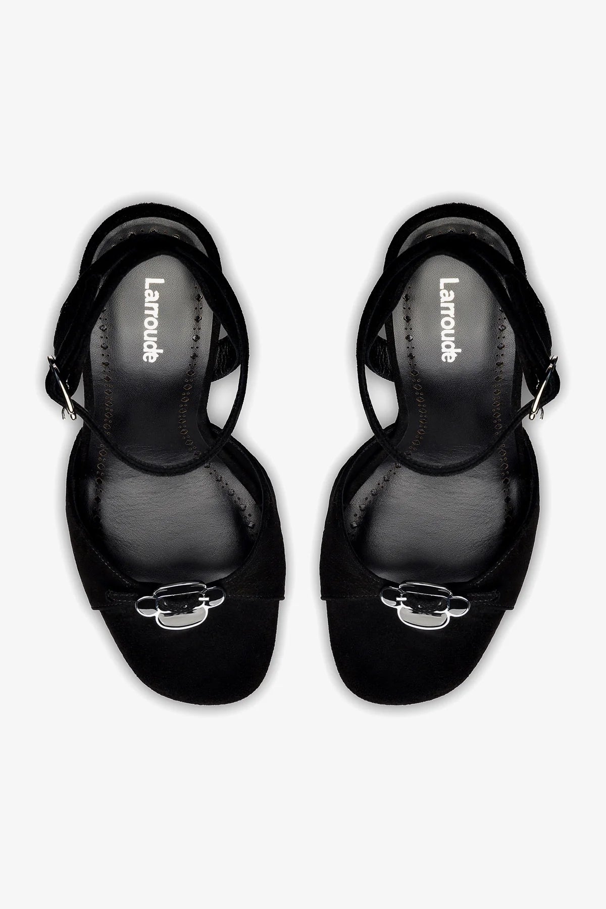 Black Suede Daisy Platform Shoes - Stylish & Comfortable Women's Heels for Parties, Weddings & Night Out