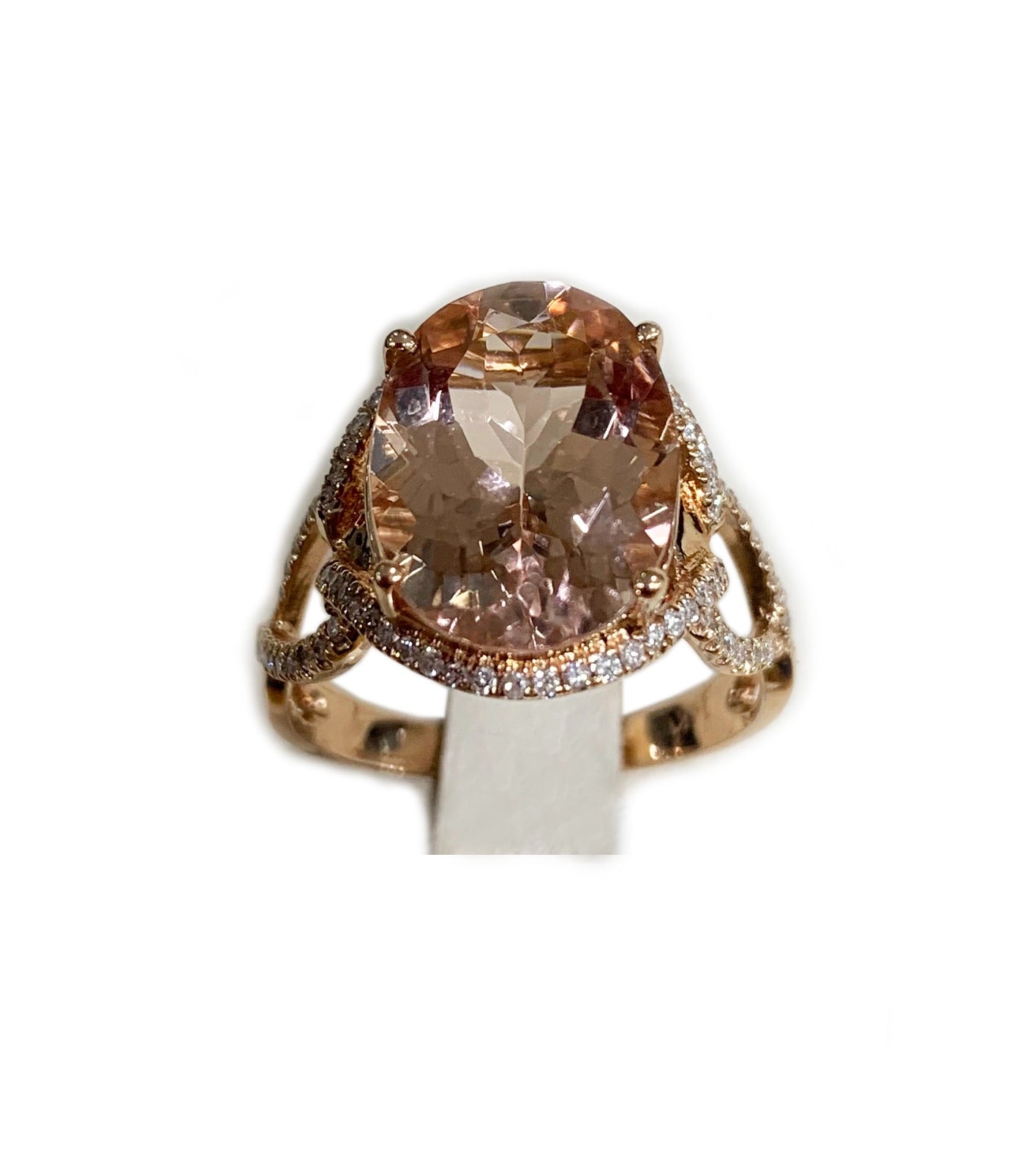 14K Rose Gold Morganite Ring for Women - Elegant Vintage Style Engagement & Wedding Band - Perfect for Proposals, Anniversaries, and Special Occasions