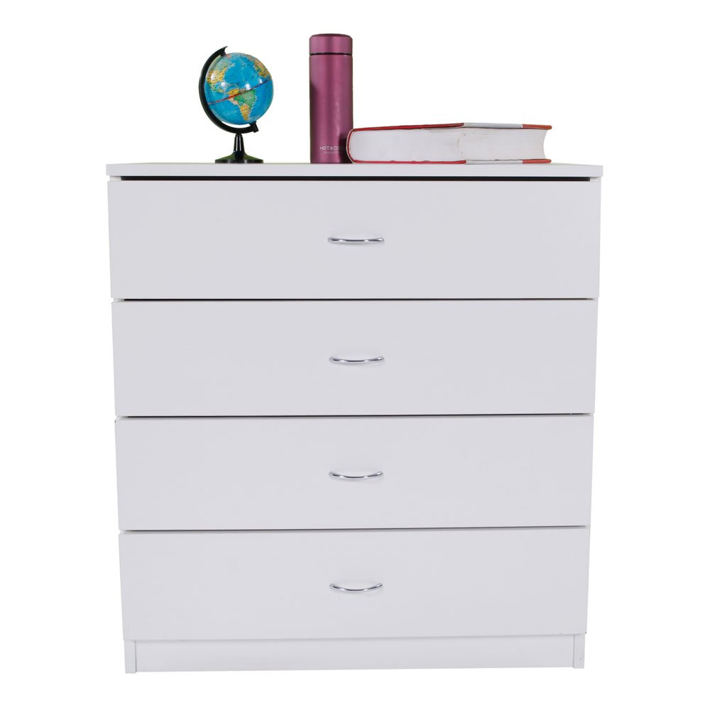 HopeHope White Wood Dresser - 5-Drawer Storage Cabinet for Closet, Office & Bedroom | Clothes, Cosmetic & Accessory Organizer | Nightstand & Bedside Table for Home Decor