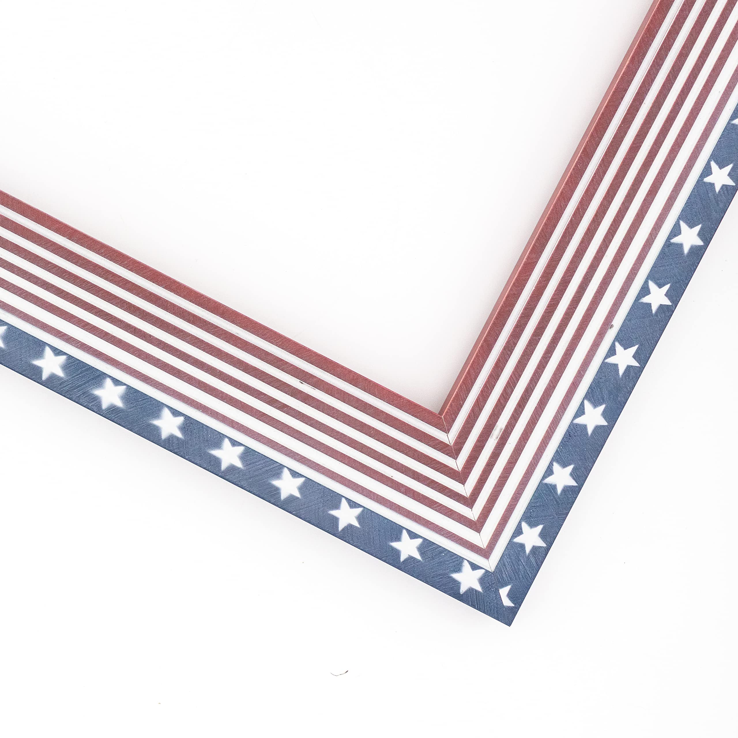 CountryArtHouse 11x14 American Flag Wood Picture Frame - Perfect for Displaying Posters, Photos, Art Prints, Mirrors, Chalkboards, Corkboards and Market Signs - Ideal for Home, Office and Classroom Decor