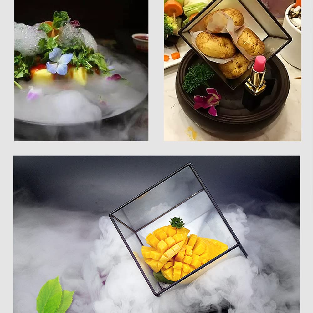 Premium Glass Cutlery Tray with Dry Ice Smoke Effect - Unique Irregular Shaped Serving Dish for Appetizers, Sushi & Desserts | Elegant Food Display Container for Home Kitchens, Restaurants & Hotels | Perfect for Parties, Buffets & Fine Dining Presentations