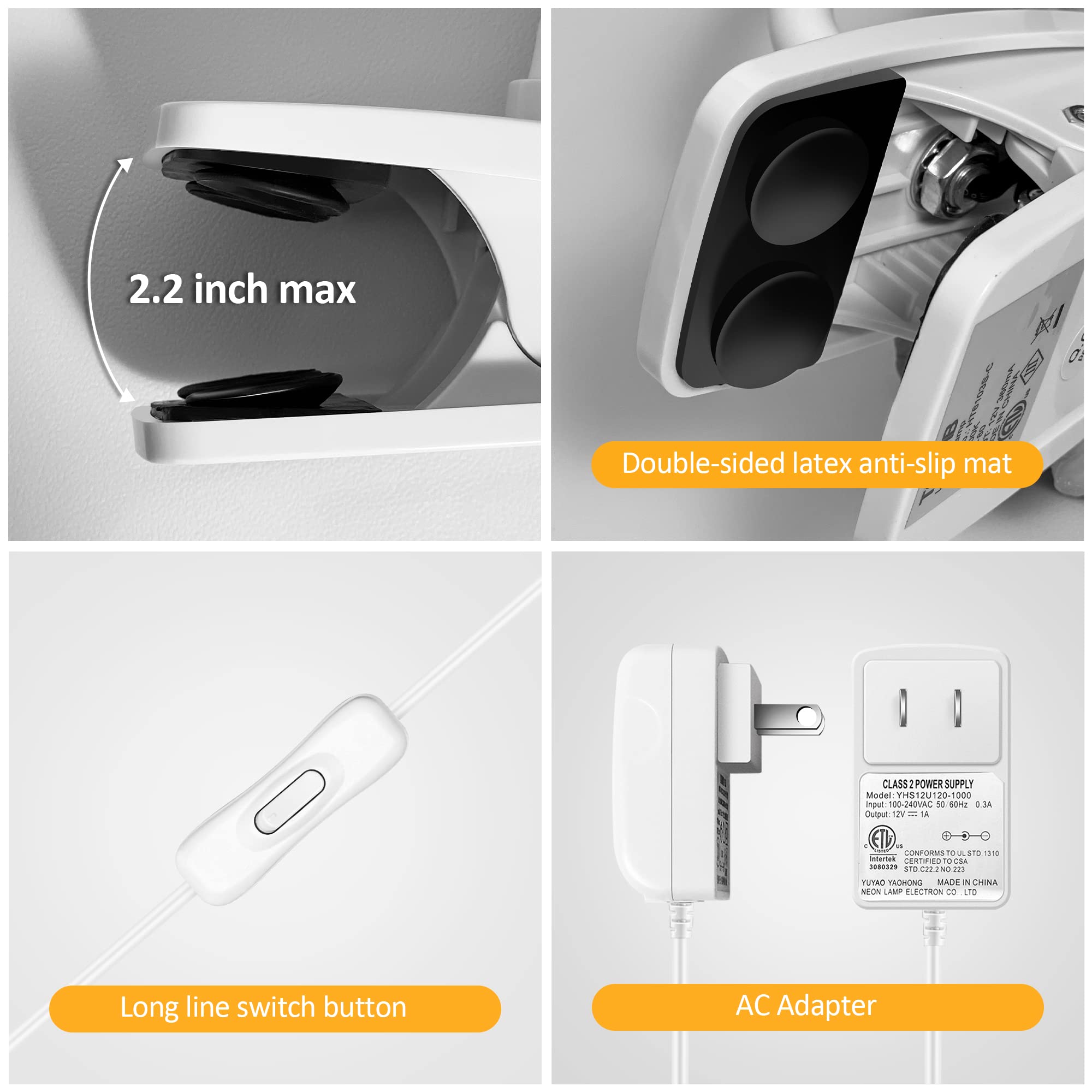 LED Reading Light Set - 1 Wall Mount & 1 Book Lamp Bundle for Bedside, Study Desk & Night Reading | Energy Efficient LED Task Lighting