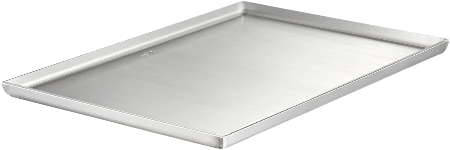 WHISTLER Stainless Steel Universal Griddle for Charcoal & Gas Grills - Heavy Duty Flat Top Grill Plate with Even Heat Distribution, Easy to Clean, Outdoor BBQ Cooking (18.9