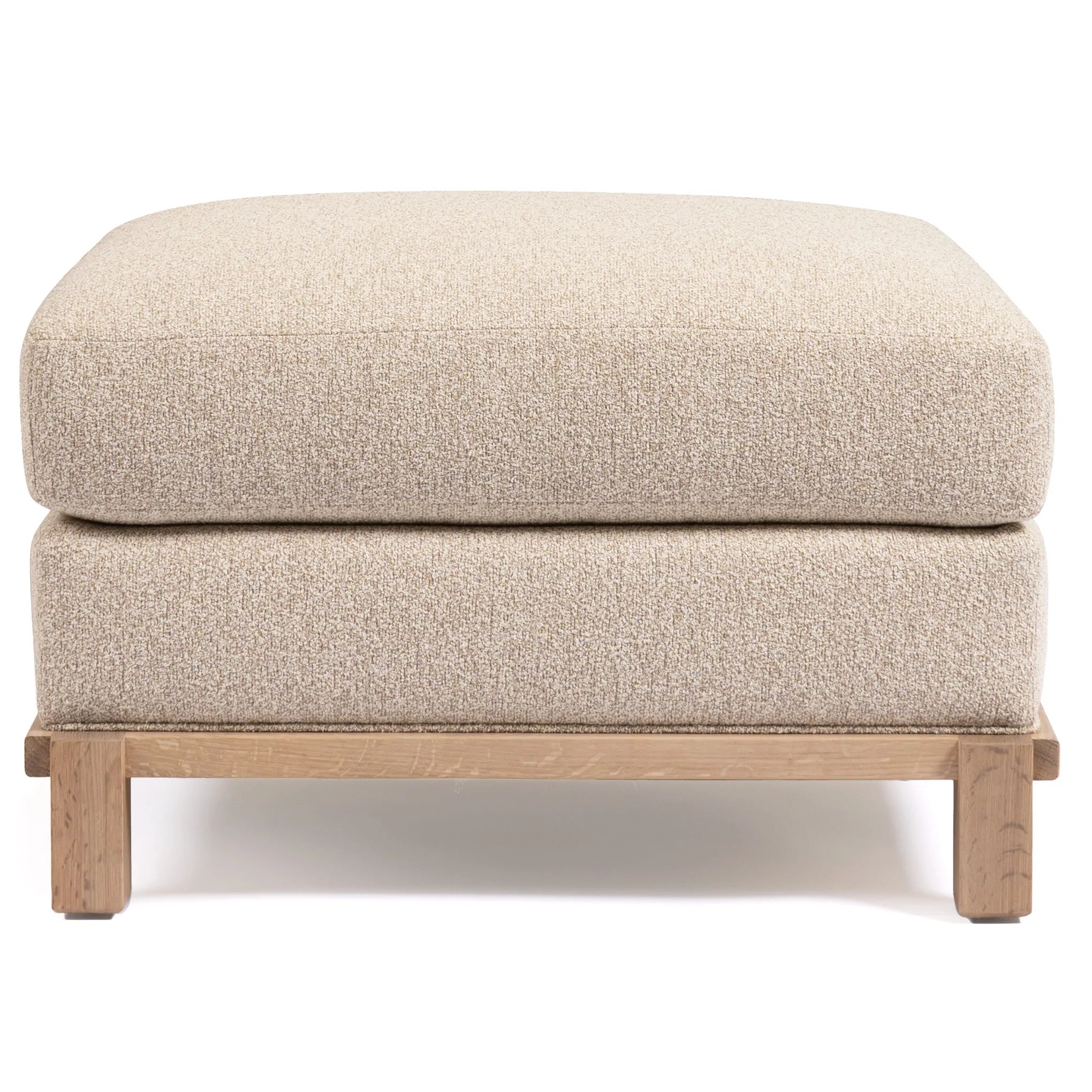 Surrey Hills Wood Frame Ottoman - Stylish Storage Bench with Upholstered Seat | Perfect for Living Room, Bedroom, or Entryway Decor