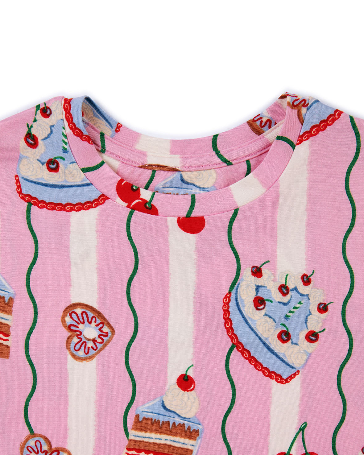 Kids Cake Print Short Sleeve Pajama Set - Soft & Comfortable Cotton Sleepwear for Boys & Girls - Perfect for Bedtime, Lounging & Sleepovers